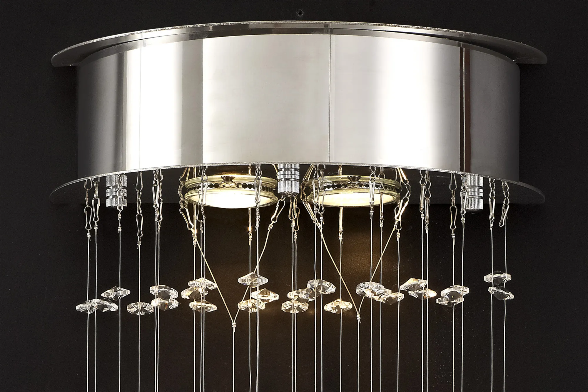 Colorado Crystal Wall Lights Diyas Flush Crystal Wall Lights